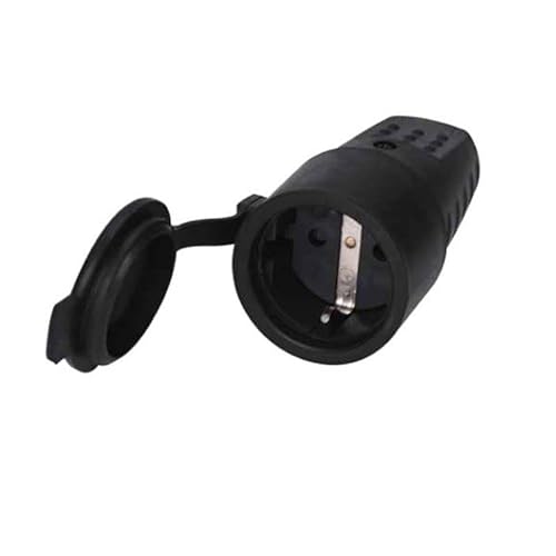 Base aerea con tapa impermeable de goma 4.8mm Negro GSC 102015001