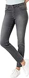 Emilia Parker Damen Superstretch Jeans in Grau, mit geradem Beinverlauf, Bequeme Jeanshose mit Stretch, praktische Five-Pocket-Ausführung, Damenbekleidung, Gr. 18-46