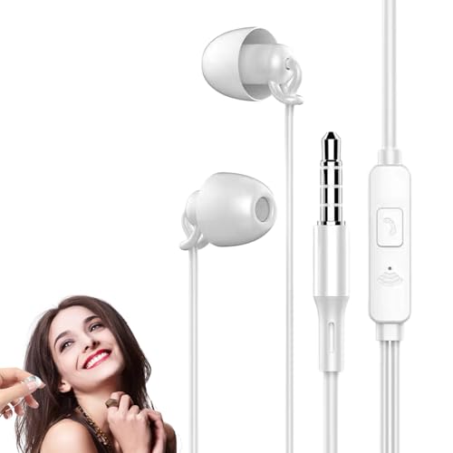 Generisch Auriculares Suaves Para Dormir Con Cable,Auriculares Para Dormir Ultraligeros,Auriculares De Dormir Para Dormir De Lateral, Auriculares Para Dormir, Tapones Para Los Oídos, Auriculares Para