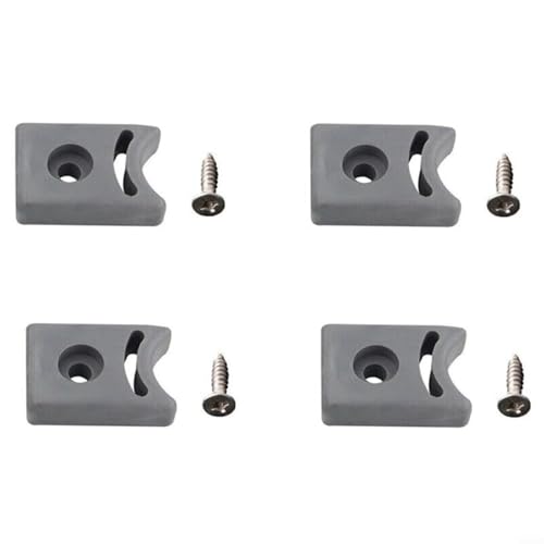 Snowchecking Butées et pare-chocs en caoutchouc pour porte de douche, blocs de limite de poulie supérieure et inférieure, avec vis, accessoires tampons en...