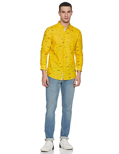 Image of Spykar Men's Solid Slim Fit Shirt