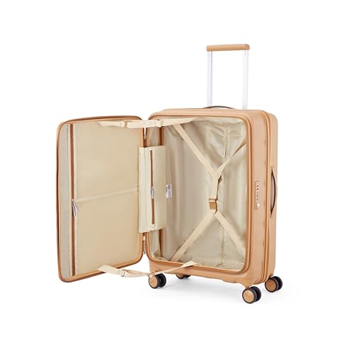 Image of American Tourister Bitbloc | Check-in Trolley Bag (68.5 cm) | 69 Ltrs | 360 8 Wheel Spinner | Hard Case | Recessed TSA Lock | 3 Years Global Warranty | Summer Sand