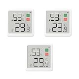 XAGMODSHN HighDigital Temperatura Interior Humedad Observar Resaltar ± 1°F/°C Precisión de Temperatura ±2% Precisión de Humedad y Momento Rápidos Datos Revigorizan para Control de Calor Hogar