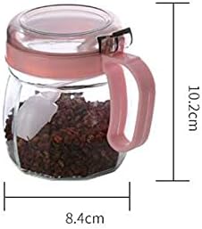 Spice boxs Condiment Container, Glass Made, Suitable for Kitchen.Product Size: 8.4cm*10.2cm, 3 Pcs