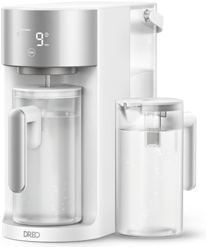 DREO Reverse Osmosis Water Filter Countertop, RO Filtration System, 3:1 Pure to Drain, TDS & Filter Life & 2 Autofill Pitchers, Self-Cleaning Water Purifier, RO Water Filter