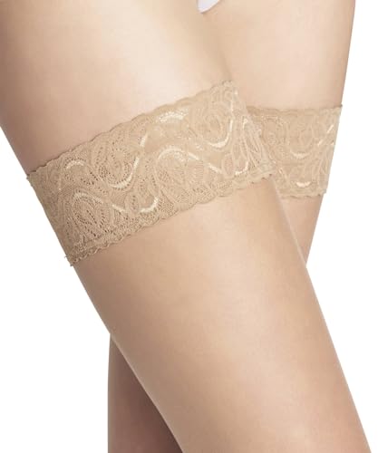Image of FALKE Women's Shelina 12 Denier Ultra Sheer Thigh Highs, 1 Pair