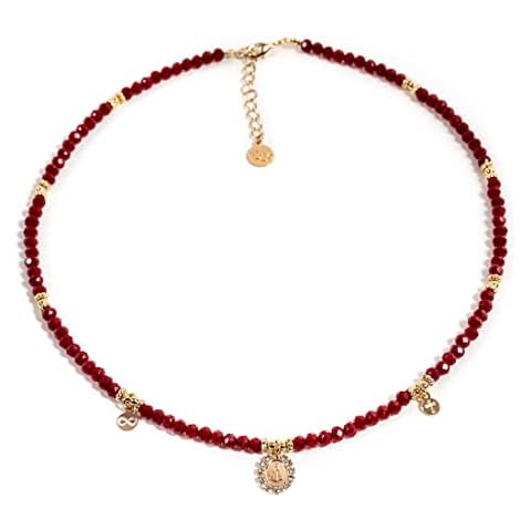 Alea Collection Virgen del Valle Tiny Medal Mary Necklace Fashion Religious Jewelry Gift for Woman Cover