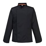 veste cuisine noir pas cher CONCEPTION ET FONTIONNALITÉ: Tissu mesh aéré meshair sur le gousset sous les bras pour augmenter le flux d'air; Style supérieur avec poignets français; Fermeture pressions pour accès facile; Poche sur manche; La languette du tablier assure un placement sécurisé de votre tablier; Coupe slim fit design pour un confort exceptionnel; Tissu pré rétréci; 1 poche pour le stockage sécurisé; Une finition premium résistante sur le tissu qui aide à repousser l'huile, l'eau et la saleté.