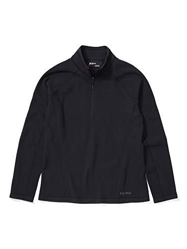 Marmot Women's Rocklin ½ Zip Lightweight Fleece Jacket, Black, Medium