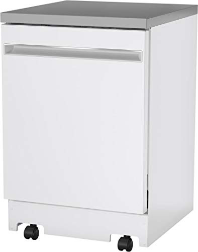 GE-GPT225SGLWW-24-Energy-Star-Fully-Integrated-Portable-Dishwasher-with-12-Place-Settings-Autosense-Cycle-and-Piranha-Hard-Food-Disposer-in-White