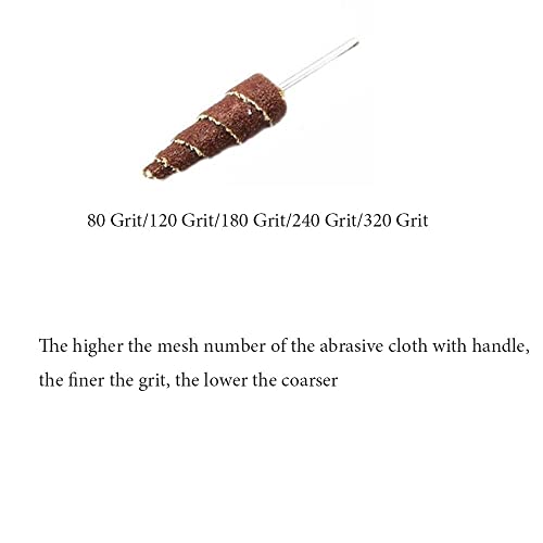 Homesogood Sanding Bands Sanding Rotary Tool Cone Grinding Head Polishing Abrasive Drill Accessories Steel Shank(80 Grit) #TOP1