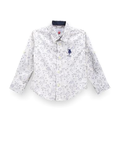 Image of U.S. POLO ASSN. Kids Regular fit Graphic Cotton Long Sleeves Casual Shirts