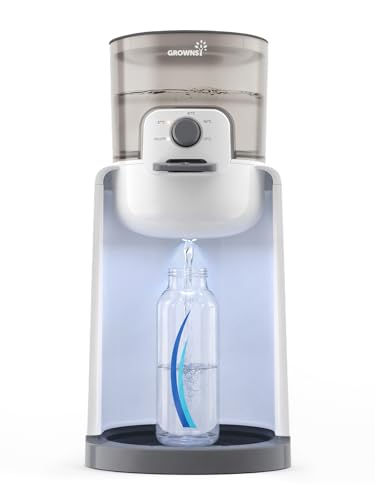 GROWNSY Instant Baby Bottle Warmer Precise 4 Temperatures Control | Night Light Midnight Feeding | Warm Water Dispenser for Formula in Seconds | 72H Smart Thermostat Easy Keep Warm