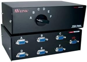 QVS CA298-6S 6-Port HD15 VGA SXGA Premium Manual Switch
