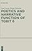 Produktbild Poetics and Narrative Function of Tobit 6 (Deuterocanonical and Cognate Literature Studies, 41)