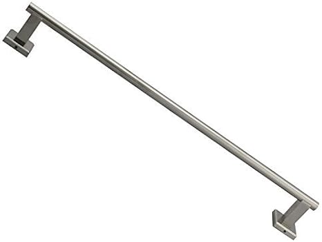Premium Modern Single Towel Bar Rack w/Square Base (24 Inches)- Brushed Finish, Made from Stainless Steel, Water and Rust Proof, Wall Mounted, Easy to Install