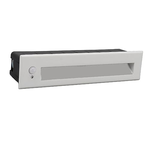 Luz de paso con sensor para pasillos y armarios empotrada en aluminio blanco 4000K 2