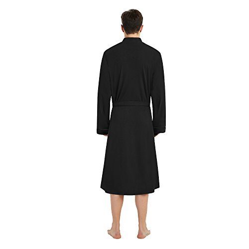 U2SKIIN Mens Cotton Blend Robe Lightweight Knit Bathrobe