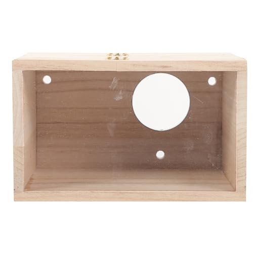 LOORGVEL 木製鳥巣箱 透明窓付き 耐久性屋外用コカ インコ繁殖ハウス 軽量ポータブル ガーデンやペットショップ用四季通用