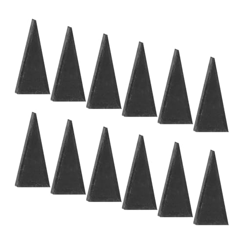 GARIOUANS Lot de 12 Coins Triangulaires en Acier au Carbone Petite Taille Accessoire de Réparation de Poignée de Hache Améliore la Stabilité et L’Efficacité de Fendage pour Travaux de