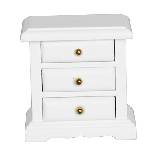 Meubles pour Maison de poupée à l'échelle 1/12, Mini Table de Chevet en Bois à 3 Niveaux, Accessoires et Meubles pour Maison poupée Faire soi-même
