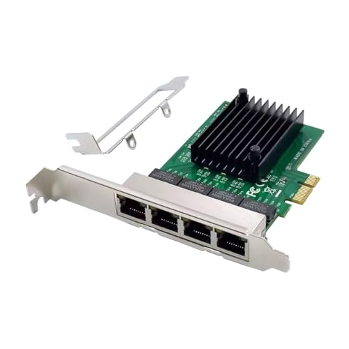 Tarjeta de Red Ethernet Gigabit PCI-E X1 de 4 Puertos RJ45 con Chips RTL8111F y ASM1184E miniatura 1