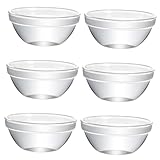 Uonlytech 6 pièces Lot de Bols à Dessert Verre Transparent Moules Polyvalents pour Puddi...