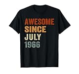 Retro Awesome Desde Julio de 1966 60 años 60 cumpleaños Camiseta