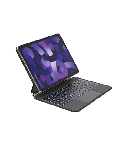 Belkin Pro iPad Hülle mit Tastatur mit Hintergrundbeleuchtung und magnetischem Ständer, Multi-Touch-Steuerung, magnetischer Speicher Apple Pencil, QWERTY, Multimedia-Tasten für iPad M4 Pro 11