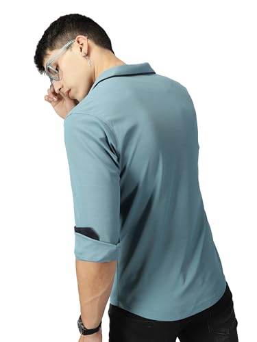 Image of STELLERS Men's Premium Full Sleeve Shirt | Feather Touch Feel| Regular Fit| Odour Resistant| Anti-Static| Wrinkle Free| Quick Dry | Stretchable| Lightweight| Sweat-Proof