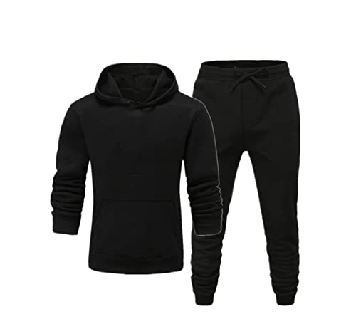 Vêtements de sport pour homme Kiioouu avec capuche noir taille XL