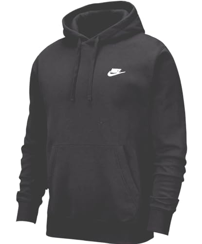 Nike Men's Sportswear Club Pullover Hoodie, Black/Black/White, X-Large Tall