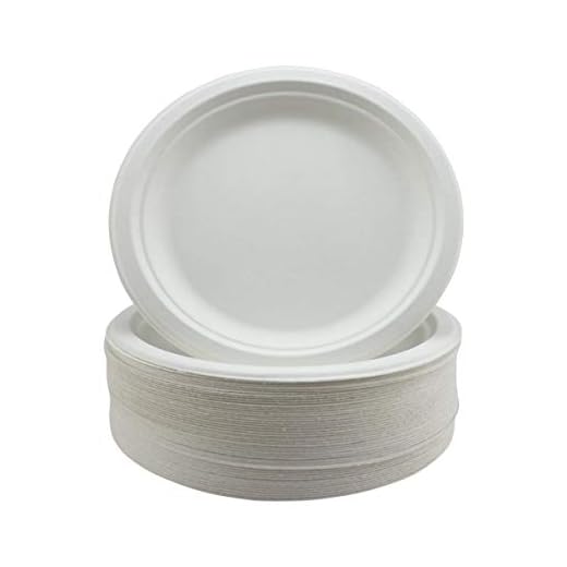 Súper Rígido Bagazo Platos Biodegradable y Desechable - Ecológico No Plástico Alternativa - Redondo Platos Fiesta Paquete de 50 7” - 18cm Fuerte Platos de Papel - 9 inch
