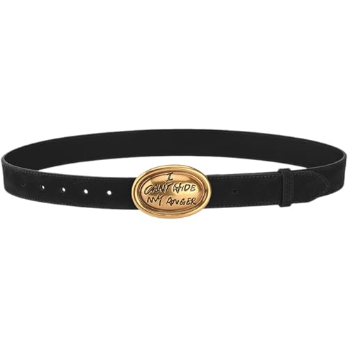 Metal Oval Buckle Waist Belt For Dress Pants Eye Catching Thin Belt For Women Girl All Matching Waistband For Daily Use