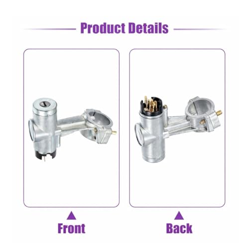 Ignition Lock & Steering Column Lock Assembly, Compatible with 1980–1983 Nissan 720 Pickup, Direct Fit, Includes 2 Keys US-183 48710-02W00