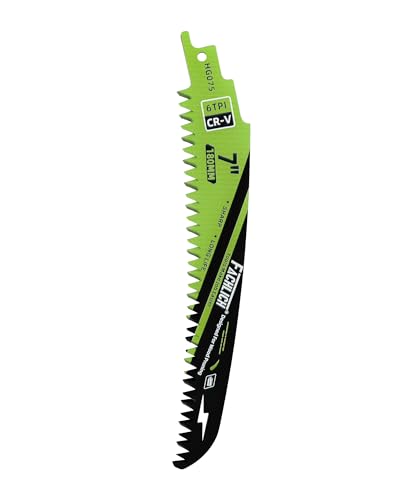 Image of Japanese Teeth Reciprocating Saw Blade 7Inch - Saber Saw Blades Wood Pruning, 1pc Curved Edge 6TPI for Tree Trimming, Wood /PVC Pipe Cutting, Cr-V Sabre Blades Better Wear Resistance