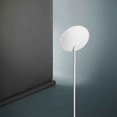 Lámpara de pie LED regulable Perenz Parabola blanca de 3000K para salón y oficina