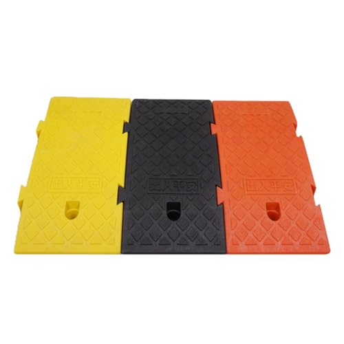 Rampas portátiles para bordillo de entrada, 2 unidades, para motocicleta, silla de ruedas, garaje y acera (Color: Negro) miniatura 2