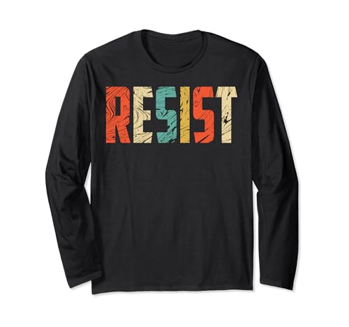 Camiseta Resist - Camisetas políticas rebeldes de protesta de EE. UU Manga Larga