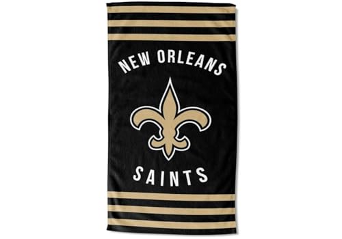 Image of Northwest NFL New Orleans Saints Unisex-Adult Beach Towel, 30 inch x 60 inch, Stripes