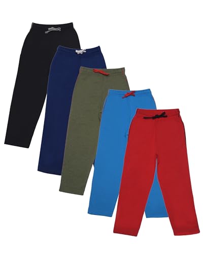 Image of Dollar Champion Cotton Regular Fit Pack of 5 Trouser for Boys -Actual Color May Vary