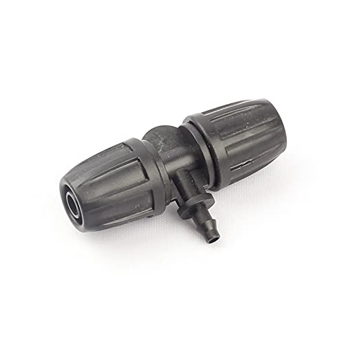Raccordo di raccordo 50 pezzi da 8/11 mm a 4/7 mm con dado di bloccaggio per tubo da giardino, raccordo di riduzione filettato a T, parti del sistema di irrigazione a goccia micro, raccordi (diametr