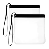 JYNXOR 2 Pezzi 20 x 20 cm Bustine Trasparenti Richiudibili, Liquidi Buste Trasparenti per Viaggio, Kit Liquidie Aereo, Busta Trasparente per Liquidi aereo, Borsa Viaggio