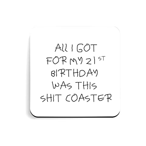 Funny 21st Birthday Coaster Gift Idea For Men & Women Cover