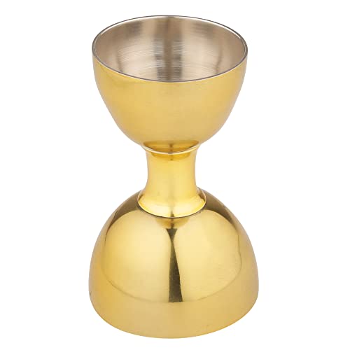 Image of Anything & Everything Stainless Steel Premium Peg Pourer Jigger Cup, Alcohol Whisky Wine Cocktail Shot Glass Perfect for Home Bar Double Side Tool (Gold)