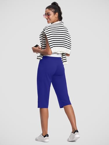 Image of ISEEGZ 15 inch / 18 inch / 21 inch / 25 inch Capri Pants for Women High Waist with Pockets Women's Capris Workout Yoga Pants Loose Straight Leg