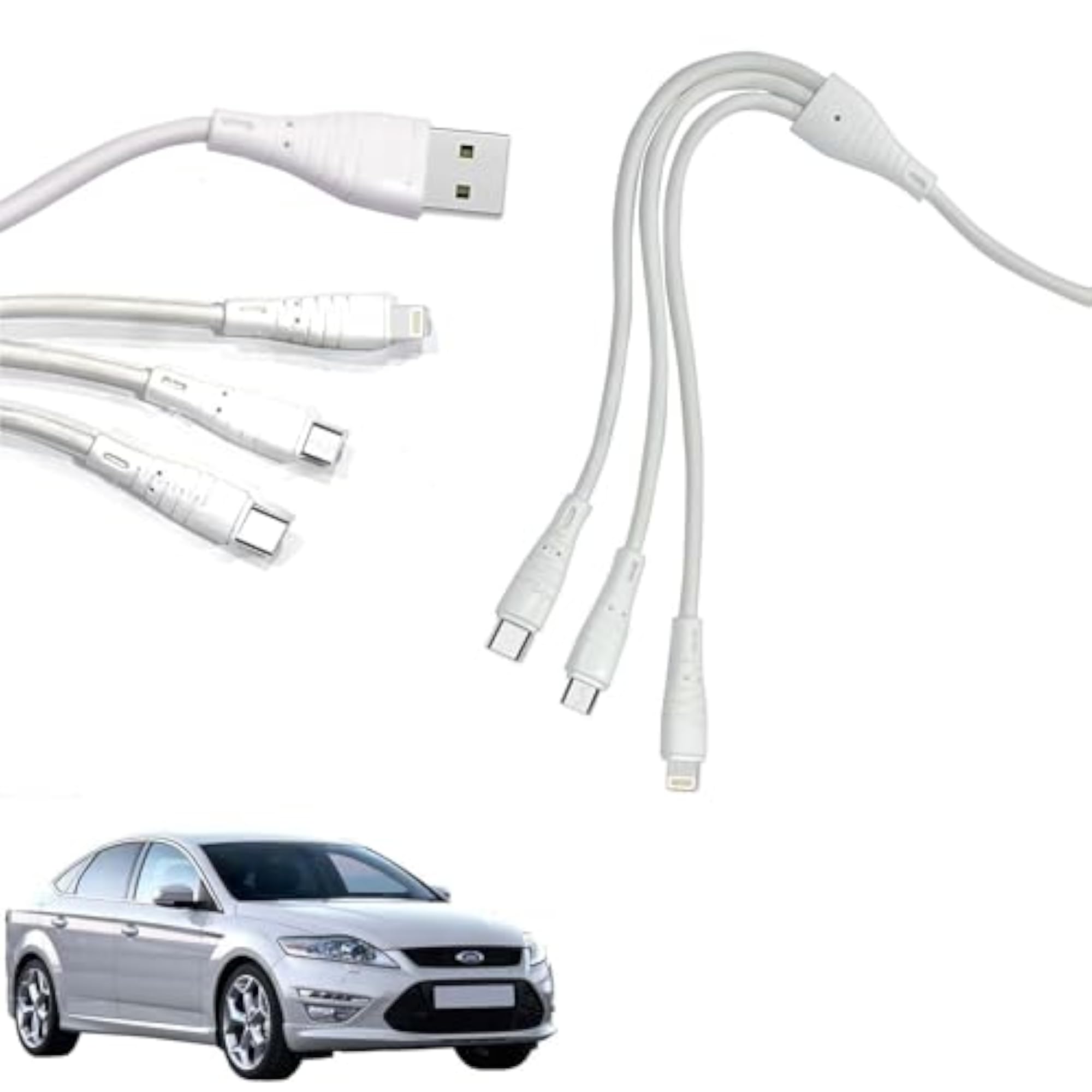 3 in 1 Fast Charging Cable for Micro USB, iPhone & Type C
