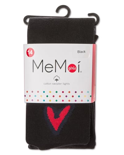 MeMoi Girls' Outline Heart Cotton Tights4