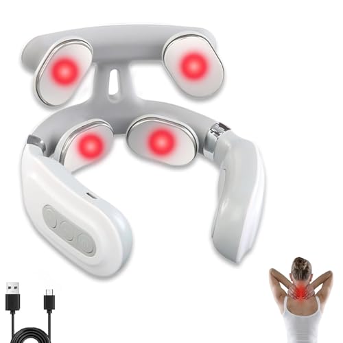 wfofmo Vibrating Neck Massager with 6 Vibration Modes & 15 Intensity Levels Promote Muscle Relaxation for Women Men