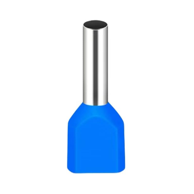 JOYELEC TE0508 Wire End Ferrules 0.5 mm², Blue and Black, Needle Shaped, Partially Insulated Terminal, Cable End Ferrules for Wire Connection, Tin-Plated Copper, Pack of 150